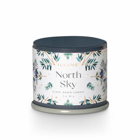 North Sky Demi Vanity Tin Candle, Blue, 
