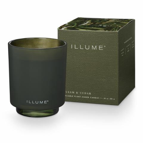 Balsam & Cedar Box Glass Candle Refill, Green, 