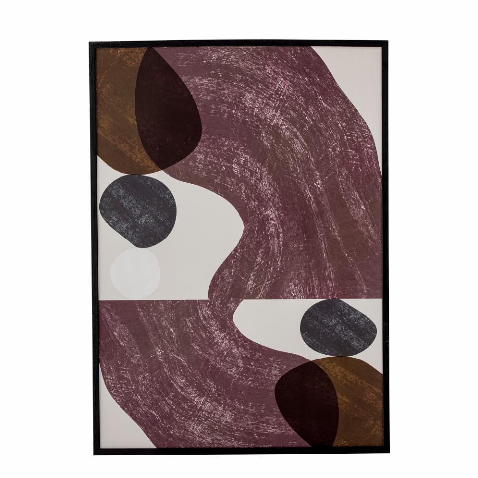 Illustrazione con cornice nera Marionn Bloomingville - 72cm