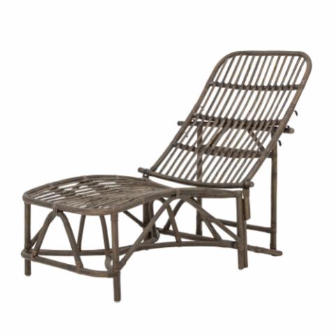 Dione Deck Chair, Brown, Rattan