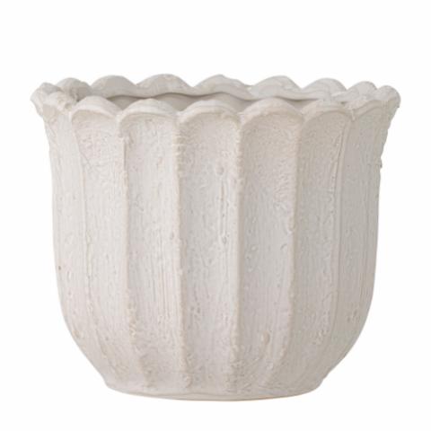 Chaca Flowerpot, White, Stoneware