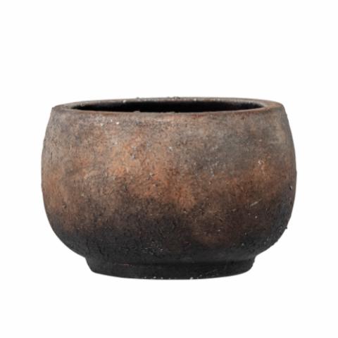 Thira Deco Flowerpot, Brown, Terracotta