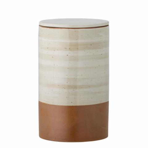 Okan Jar w/Lid, Brown, Stoneware