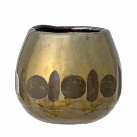 Ivalo Teelichthalter, Gold, Glas