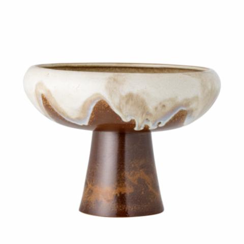 Rivkah Pedestal Bowl, Brown, Stoneware