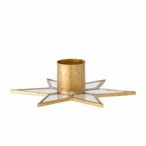 Stara Candle Holder, Gold, Stainless Steel