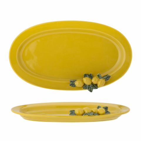 Limone Serving Plate, Yellow, Stoneware