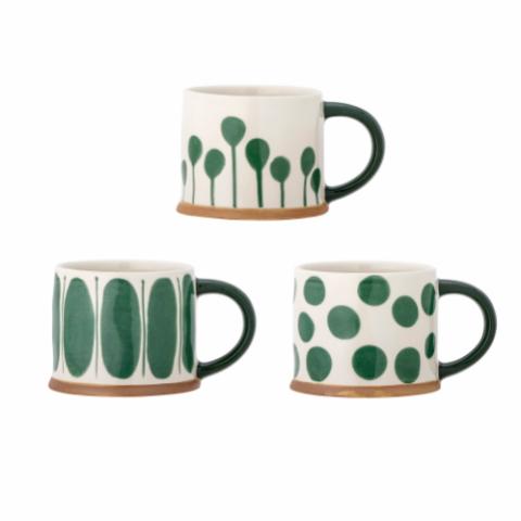 Linora Mug, Green, Stoneware