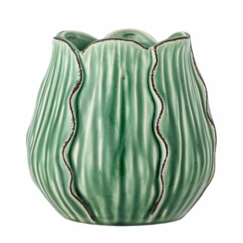 Elros Vase, Green, Stoneware
