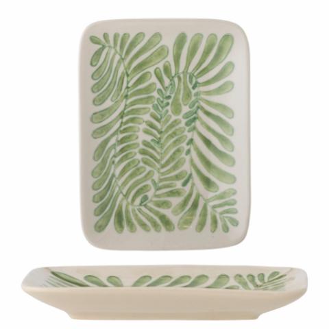 Fauni Plate, Green, Stoneware