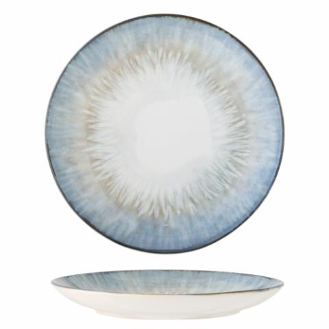 Calen Plate, Blue, Stoneware