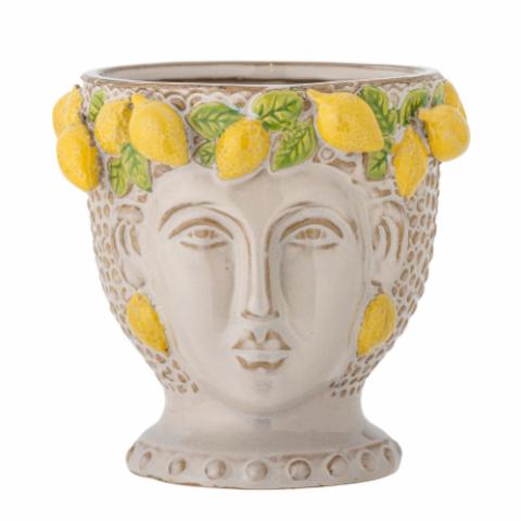 Limone Flowerpot, Yellow, Stoneware