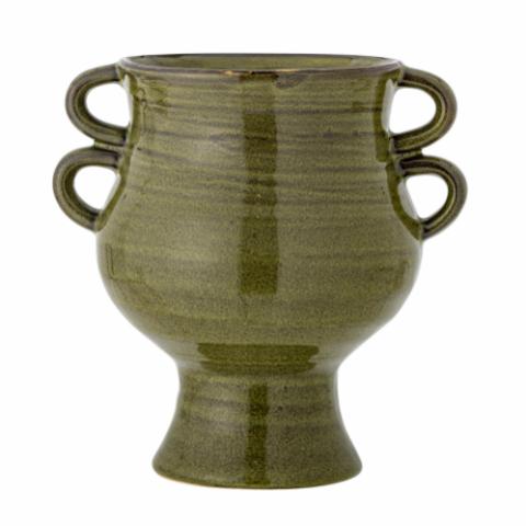 Raia Flowerpot, Green, Stoneware