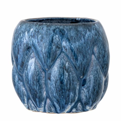 Posey Flowerpot, Blue, Stoneware