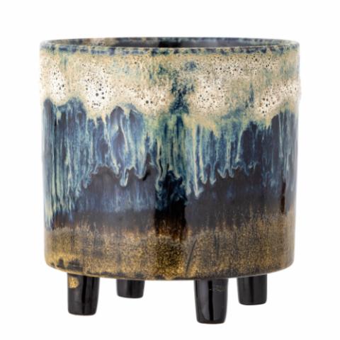 Imoa Flowerpot, Blue, Stoneware