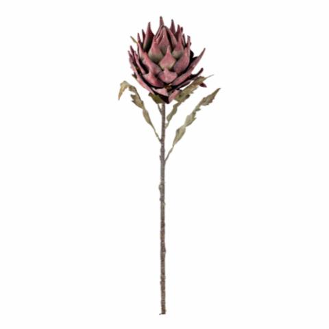 Protea Künstlich Einzelstiel, Violett, Kunststoff