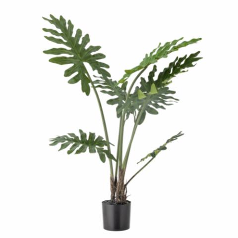 Philodendron Plant, Green, Artificial Flowers