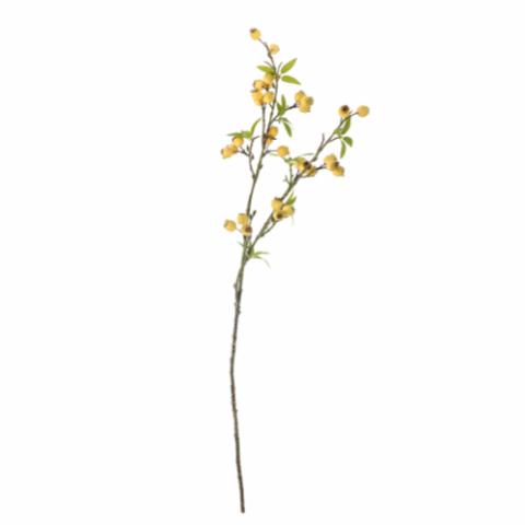 Hawthorn Artificial Branch, Yellow, Plastic