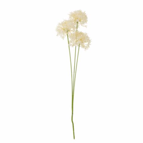 Allium Artificial Stem, White, Plastic