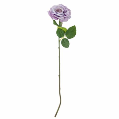Rose Künstlich Einzelstiel, Violett, Kunststoff