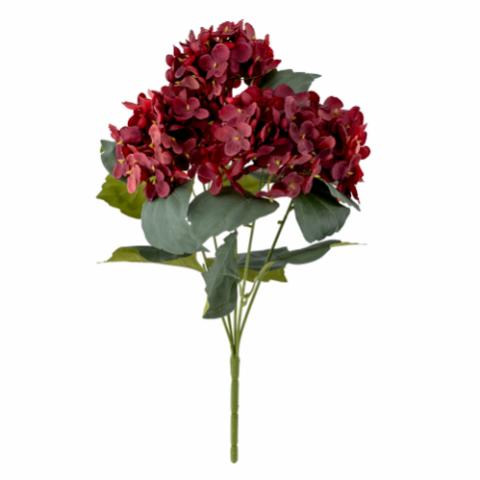Hydrangea Stem, Red, Artificial Flowers