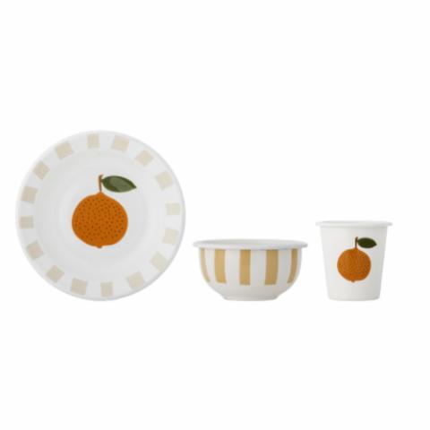 Agnes Tableware Set, Orange, Iron