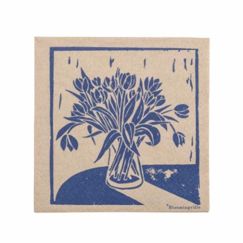 Tulips Napkin, Blue, FSC® Recycled, Paper