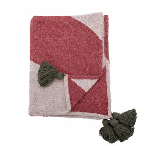 Jolly Throw, Red, Recycled Cotton