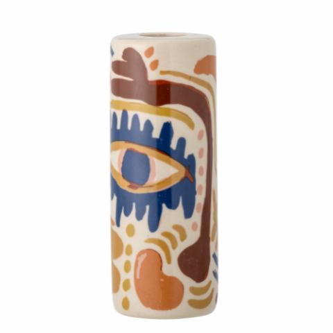 Horus Candle Holder, Orange, Stoneware