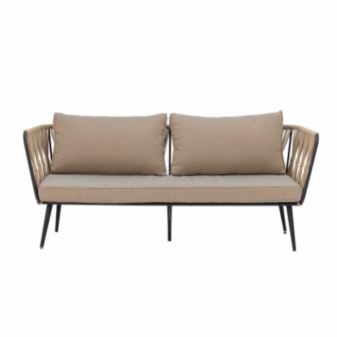 Pavone Fire-resistant Sofa, Braun, Metall