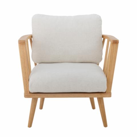 Millor Lounge Chair, Nature, Rubberwood