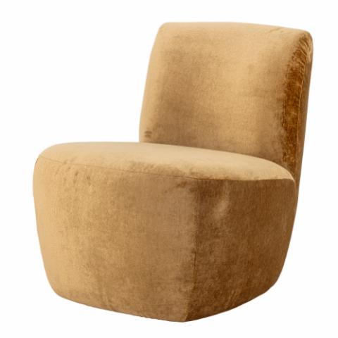Almonde Lounge Chair, Brown, Polyester
