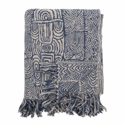 Bresso Throw, Blue, Recycled Cotton