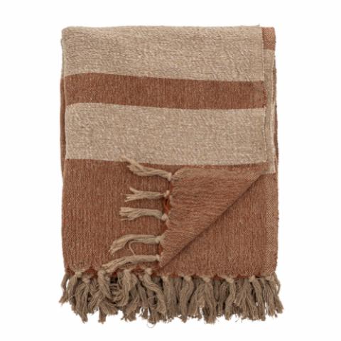 Temi Throw, Brown, Recycled Cotton