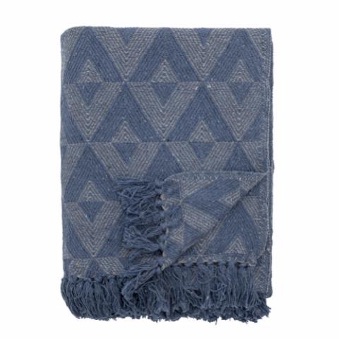 Udine Throw, Blue, Recycled Cotton