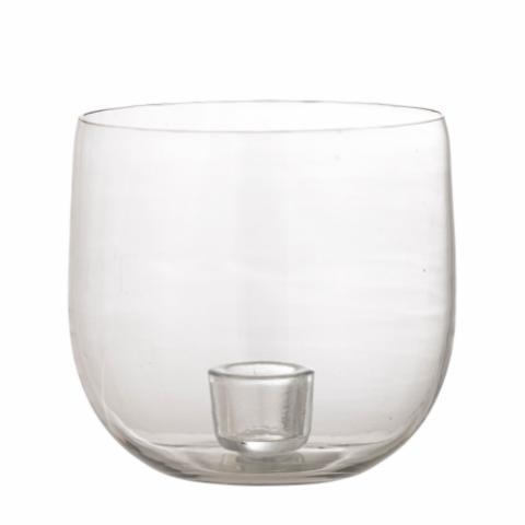 Juljana Candle Holder, Clear, Recycled Glass
