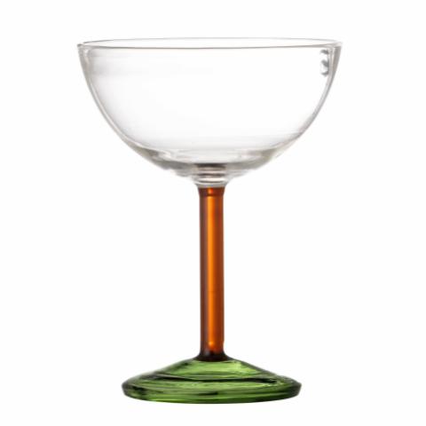 Martine Cocktail Glass, Green, Glass