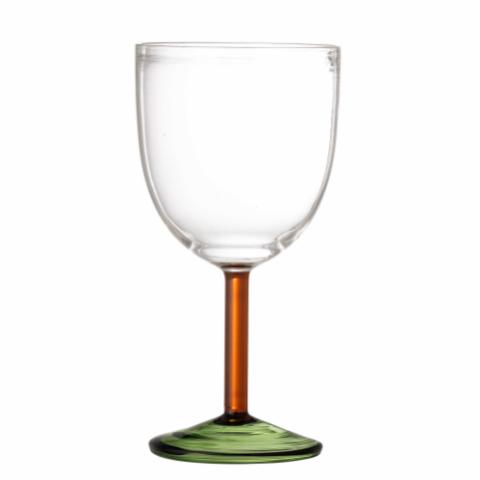 Martine Wine Glass, Green, Glass