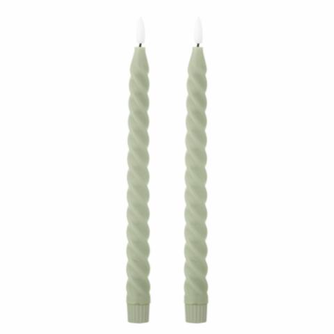 Ponza LED Candles, Green, Parafin