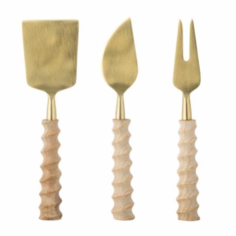 Noci Cheese Utensils, Gold, Stainless Steel