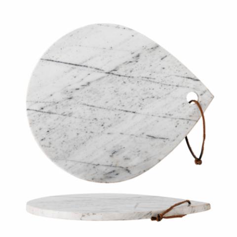 Maiko Cutting Board, White, Marble