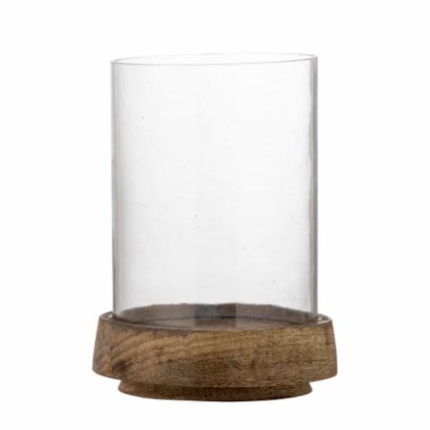 Kesia Candle Holder, Nature, Glass