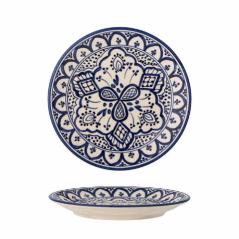 Karlie Plate, Blue, Stoneware