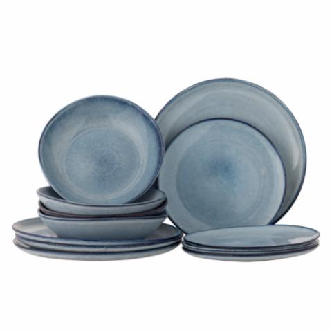 Sandrine Dinnerware Set, Blue, Stoneware