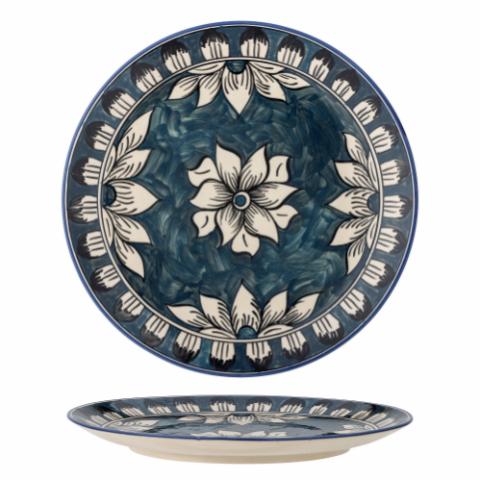 Karlie Plate, Blue, Stoneware