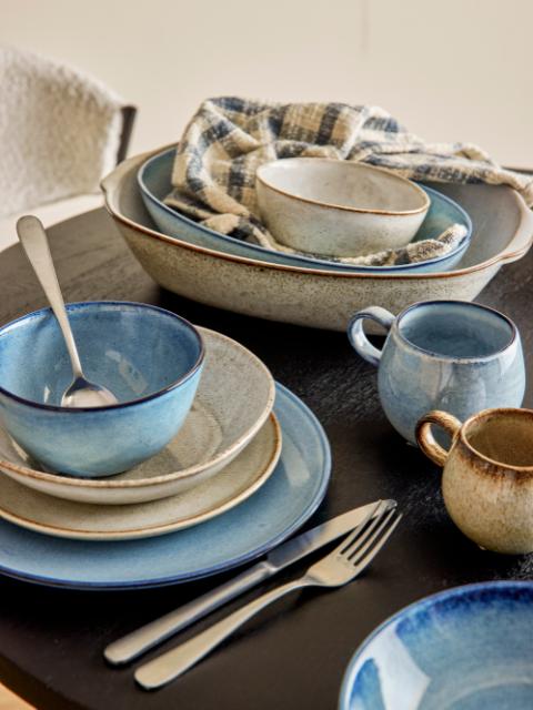 Sandrine Plate, Blue, Stoneware