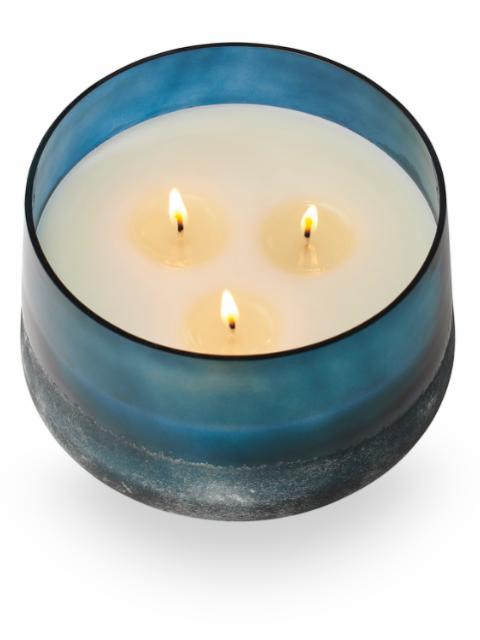 Hidden Lake Baltic Glass Candle, Blue, 