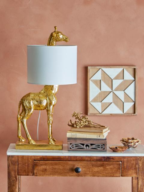 Silas Table lamp, Gold, Polyresin