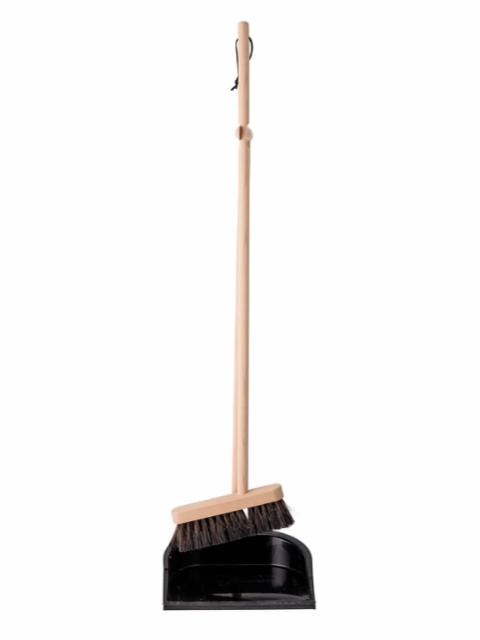 Cleaning Dustpan & Broom, Nature, Beech