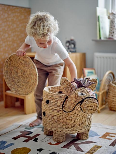 Cute Cat Pattern Storage Basket - Decor - Rattan - Infuse a Playful Charm -  ApolloBox